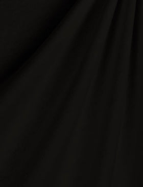 Black Heavy Interlock Poly Cotton Fabric