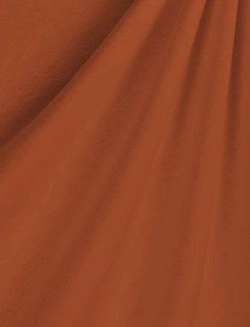 Rust Heavy Interlock Poly Cotton Fabric.