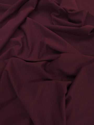Ponte De Roma Jersey Knit Spandex Fabric / Eggplant / Sold By The Yard
