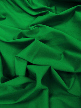 Ponte De Roma Jersey Knit Spandex Fabric / Kelly Green / Sold By The Yard