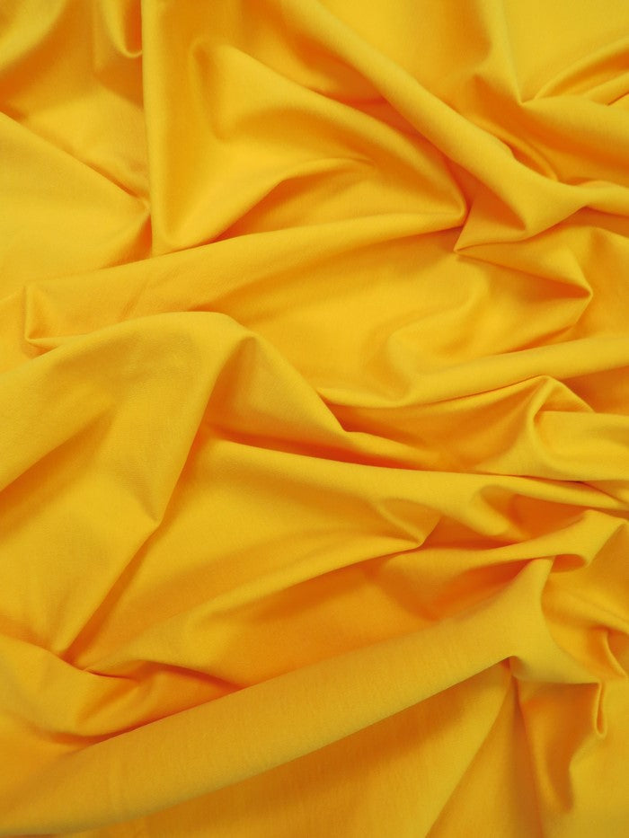 Ponte De Roma Jersey Knit Spandex Fabric / Yellow / Sold By The Yard