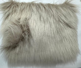 Solid Frosted Tan With Off-White Tips Faux Fur