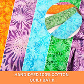 Hand Dyed 100% Cotton Quilt Batik