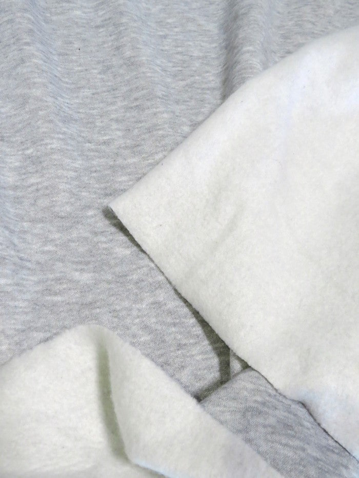 Sweatshirt & Apparel Polar Fleece Fabric / Heather Gray / Sold By The Yard - 0