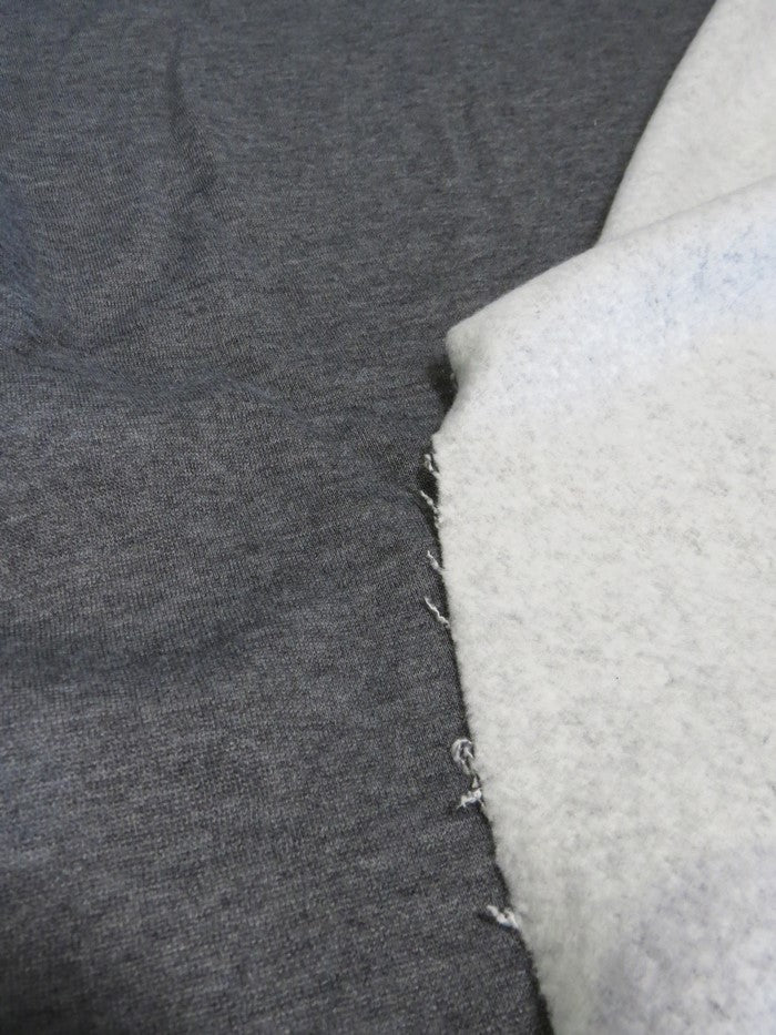 Sweatshirt & Apparel Polar Fleece Fabric / Charcoal / Sold By The Yard - 0