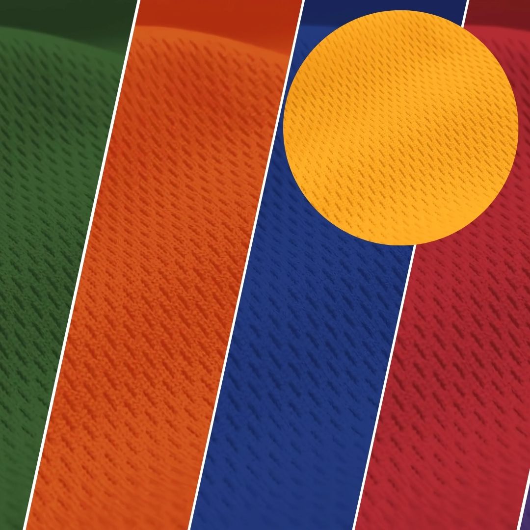 Heavy Sports Mesh Activewear Jersey Fabric / Orange / Sold By The Yard