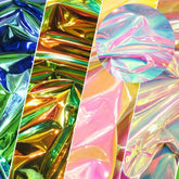 Holographic Multi-Color Chrome Vinyl Fabric / Sold By The Yard