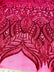Royalty Damask Iridescent Sequin Stretch Mesh Fabric / Sold by the Yard