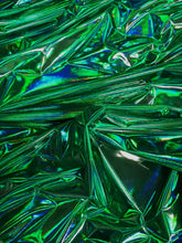 Ultra Holographic Glossy Patent Spandex Vinyl Fabric / Sold By The Yard