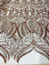 Royalty Damask Iridescent Sequin Stretch Mesh Fabric / Sold by the Yard