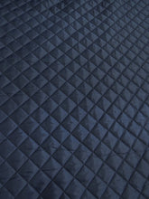 Quilted Polyester Batting Upholstery Fabric / Midnight Navy