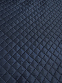 Quilted Polyester Batting Upholstery Fabric / Midnight Navy