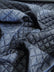Quilted Polyester Batting Upholstery Fabric / Midnight Navy
