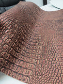 Rose Bronze Metallic Caiman Gator Vinyl / 30 Yard Roll-3