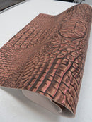 Rose Bronze Metallic Caiman Gator Vinyl / 30 Yard Roll-4