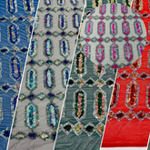 Jewel Iridescent Sequin Stretch Mesh Fabric / Sold by the Yard