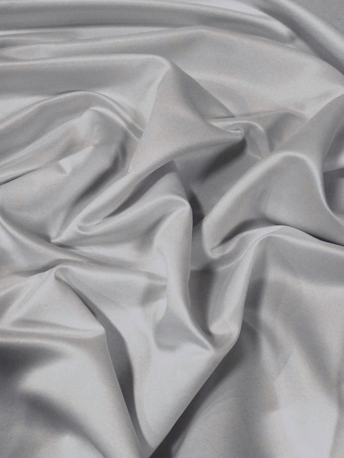 Dull Bridal Satin Fabric / Gray / Sold By The Yard