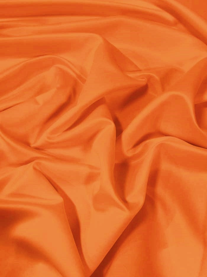 Dull Bridal Satin Fabric / Orange / Sold By The Yard