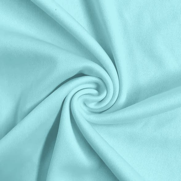 Solid Polyester Interlock Knit Fabric / Arctic Blue / Sold By The Yard