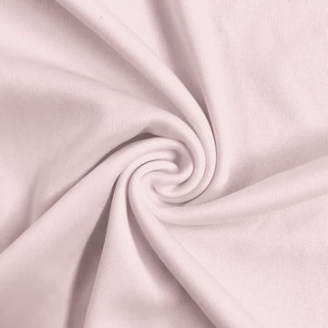 Solid Polyester Interlock Knit Fabric / Blush / Sold By The Yard