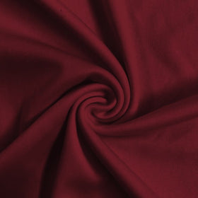 Solid Polyester Interlock Knit Fabric / Burgundy / Sold By The Yard