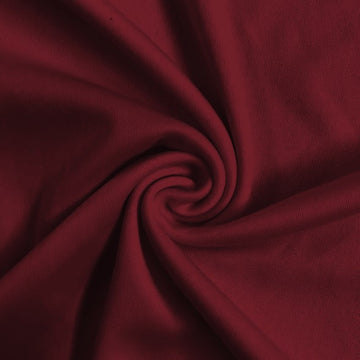 Solid Polyester Interlock Knit Fabric / Burgundy / Sold By The Yard