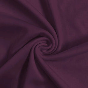 Solid Polyester Interlock Knit Fabric / Eggplant / Sold By The Yard