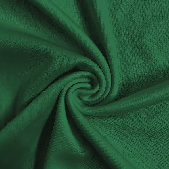 Solid Polyester Interlock Knit Fabric / Hunter Green / Sold By The Yard
