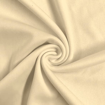 Solid Polyester Interlock Knit Fabric / Oatmeal / Sold By The Yard