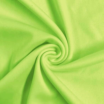 Solid Polyester Interlock Knit Fabric / Lime Green / Sold By The Yard