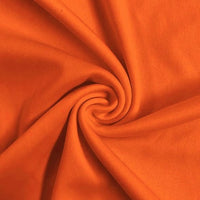 Solid Polyester Interlock Knit Fabric / Orange / Sold By The Yard