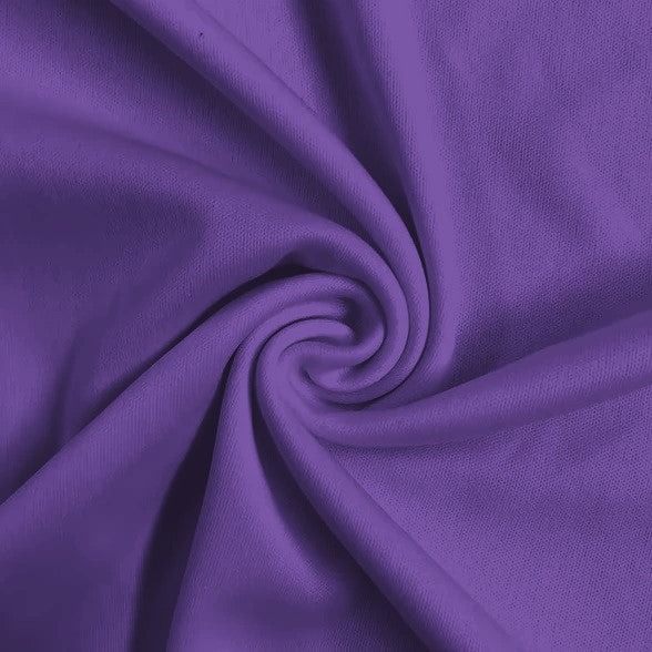 Solid Polyester Interlock Knit Fabric / Purple / Sold By The Yard