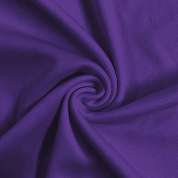 Solid Polyester Interlock Knit Fabric / Dark Purple / Sold By The Yard