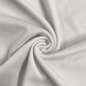 Solid Polyester Interlock Knit Fabric / Silver / Sold By The Yard