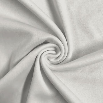 Solid Polyester Interlock Knit Fabric / Silver / Sold By The Yard