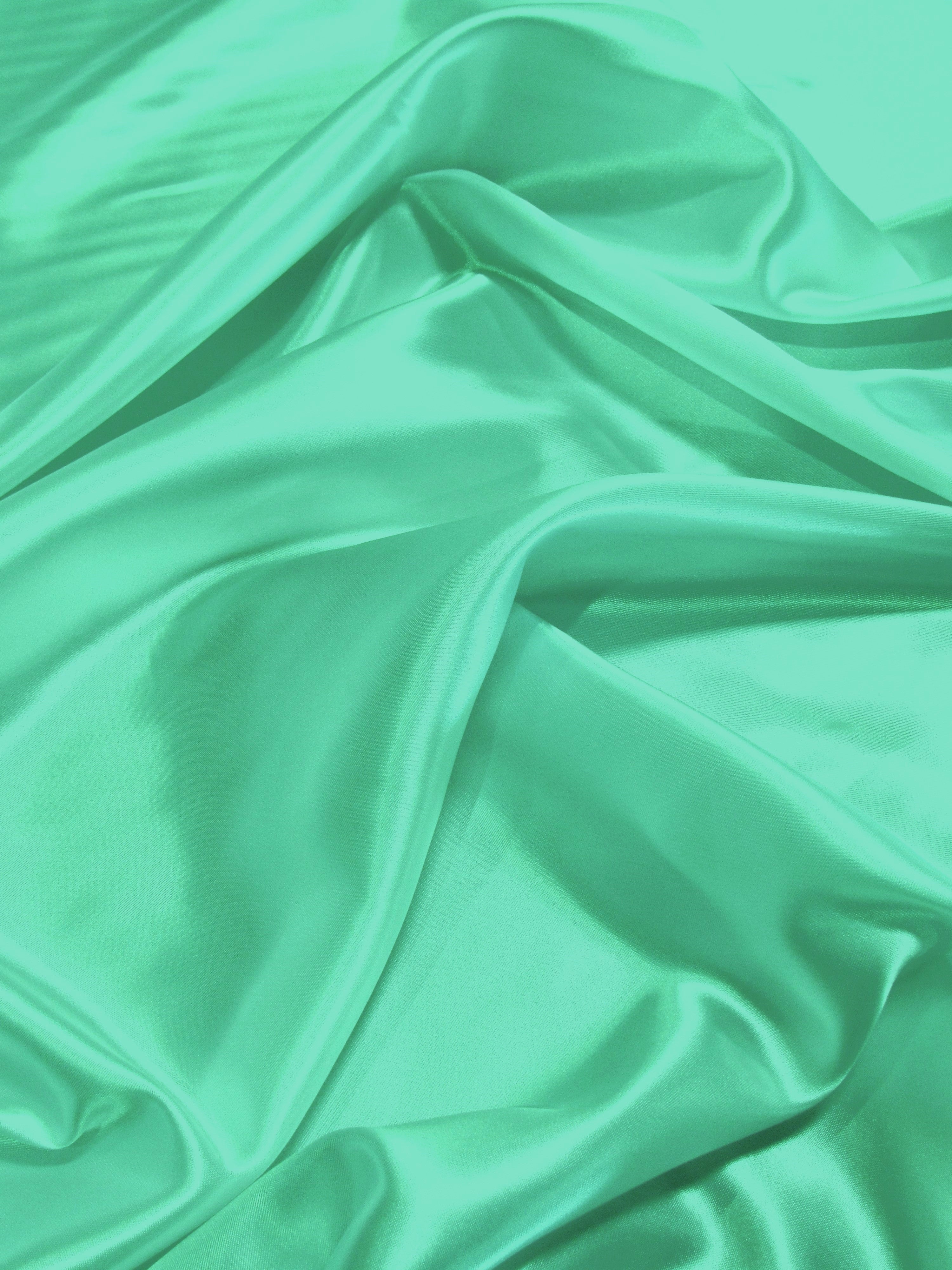 Solid Medium Weight Shiny Satin Fabric / Tiffany / Sold By The Yard