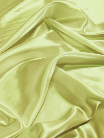 Solid Medium Weight Shiny Satin Fabric / Banana / Sold By The Yard