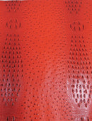 Mutant Ostrich Gator Embossed Vinyl Fabric / Carnage Red / By The Roll - 30 Yards-2