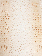 Mutant Ostrich Gator Embossed Vinyl Fabric / Smore Cream / By The Roll - 30 Yards
