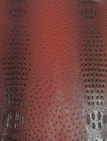 Mutant Ostrich Gator Embossed Vinyl Fabric / Deadpool Red / By The Roll - 30 Yards - 0