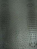 Mutant Ostrich Gator Embossed Vinyl Fabric / Wild Charcoal / By The Roll - 30 Yards-2