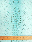 Mutant Ostrich Gator Embossed Vinyl Fabric / Wild Charcoal / By The Roll - 30 Yards-3