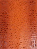 Mutant Ostrich Gator Embossed Vinyl Fabric / Poison Orange / By The Roll - 30 Yards-2