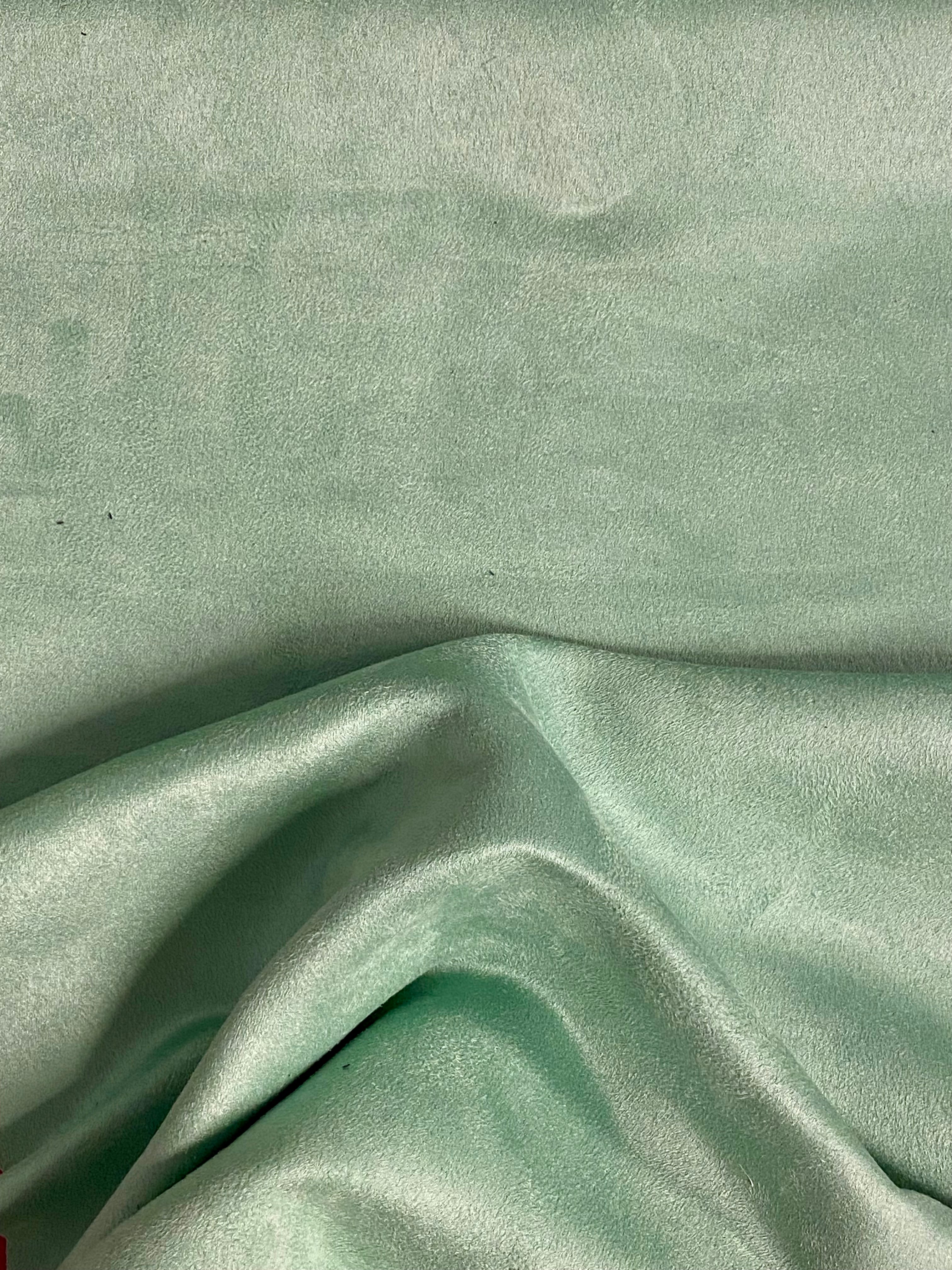 Microfiber Suede Upholstery Fabric / Mint / Passion Suede Microsuede