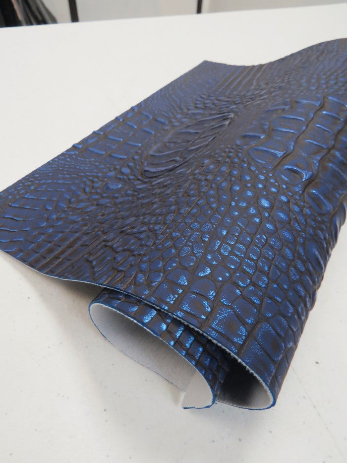 Navy/Blue Metallic Caiman Gator Vinyl / 30 Yard Rolls