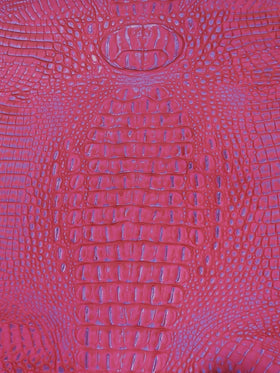 Hot Pink/Lilac Metallic Caiman Gator Vinyl / Sold by the Yard