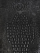 Black/Silver Metallic Caiman Gator Vinyl / 30 Yard Roll-1