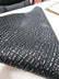 Black/Silver Metallic Caiman Gator Vinyl / Sold by the Yard