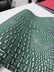 Green/Silver Metallic Caiman Gator Vinyl