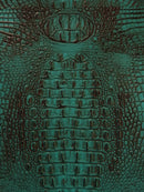 Caribbean Teal Metallic Caiman Gator Vinyl / 30 Yard Roll-1